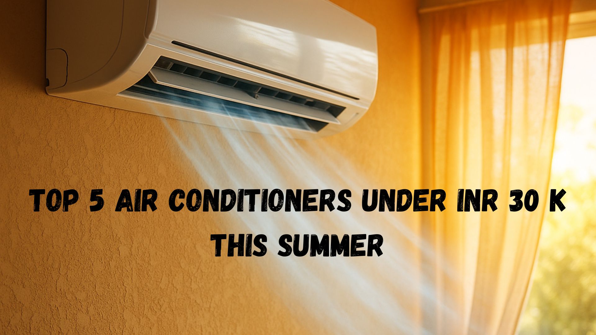 An AC blowing cool air in a sunlit room